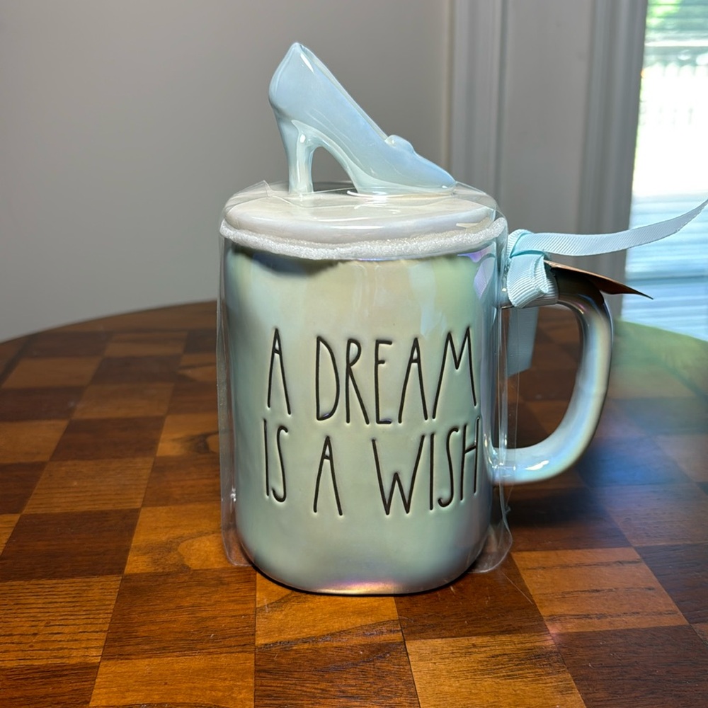 Rae Dunn mug with topper
